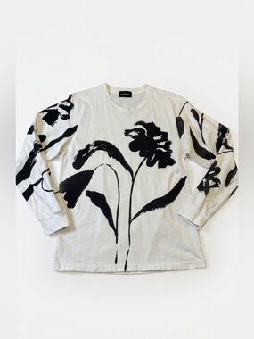 Free People The Bureau Matisse floral longsleeve top, medium